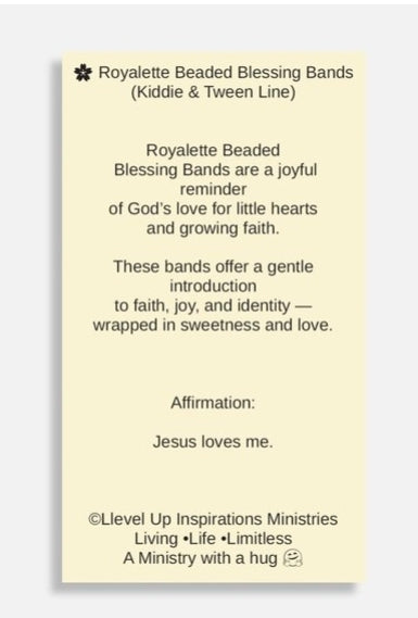 Made Upon Request|Royalette (6-9 ages) Beaded Band™ Expression (Ring) - Jesus Loves Me