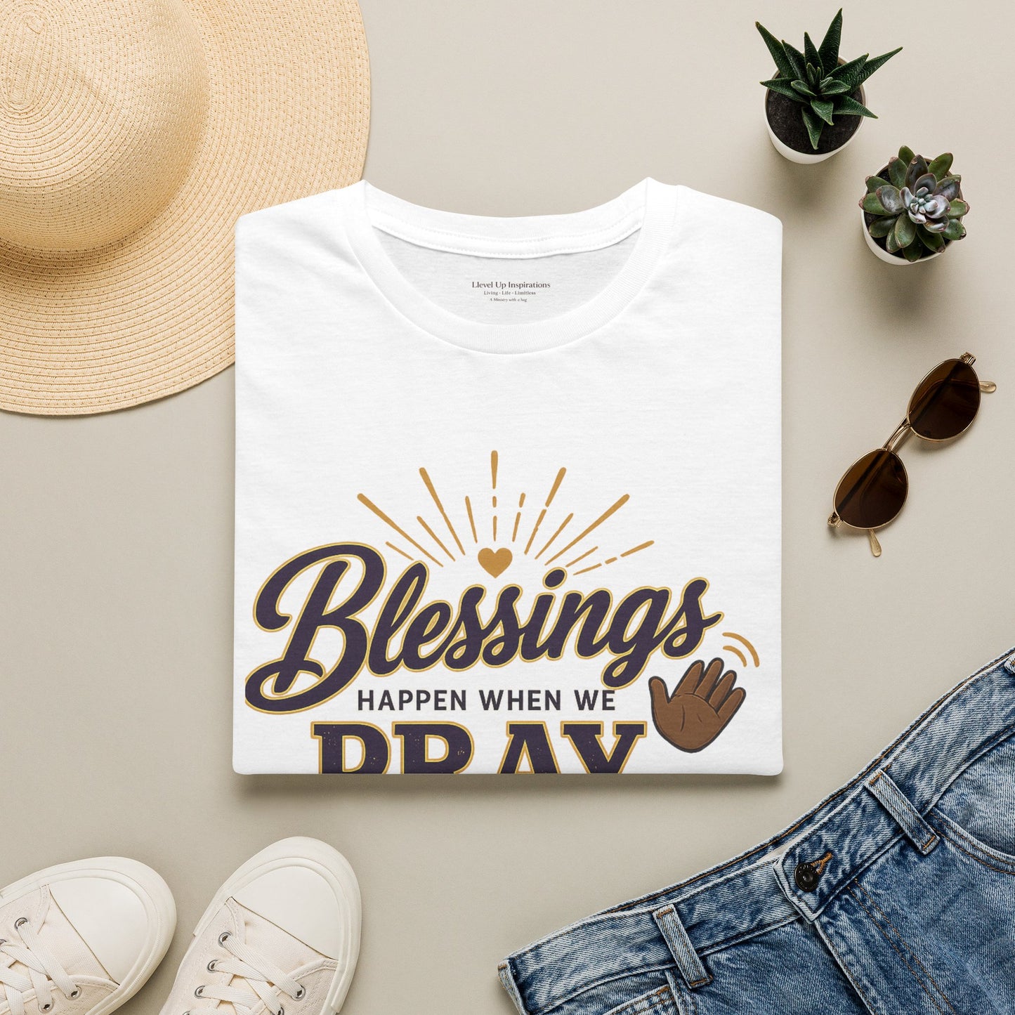 Blessings Happen When We Pray | LUI House T-Shirt