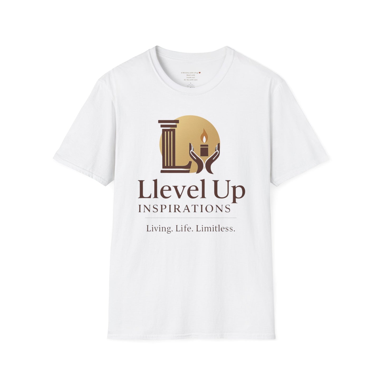 T-Shirt — "Llevel Up Inspirations: Living Life Limitless" Motivational Logo Tee