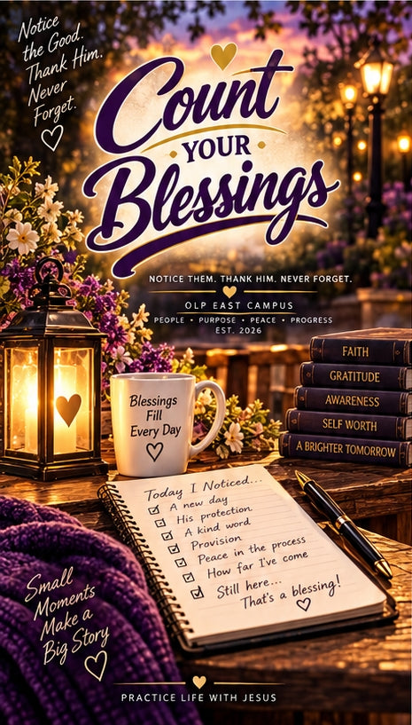 East Campus Life | "Count your blessings" | Digital Wallpaper Expression