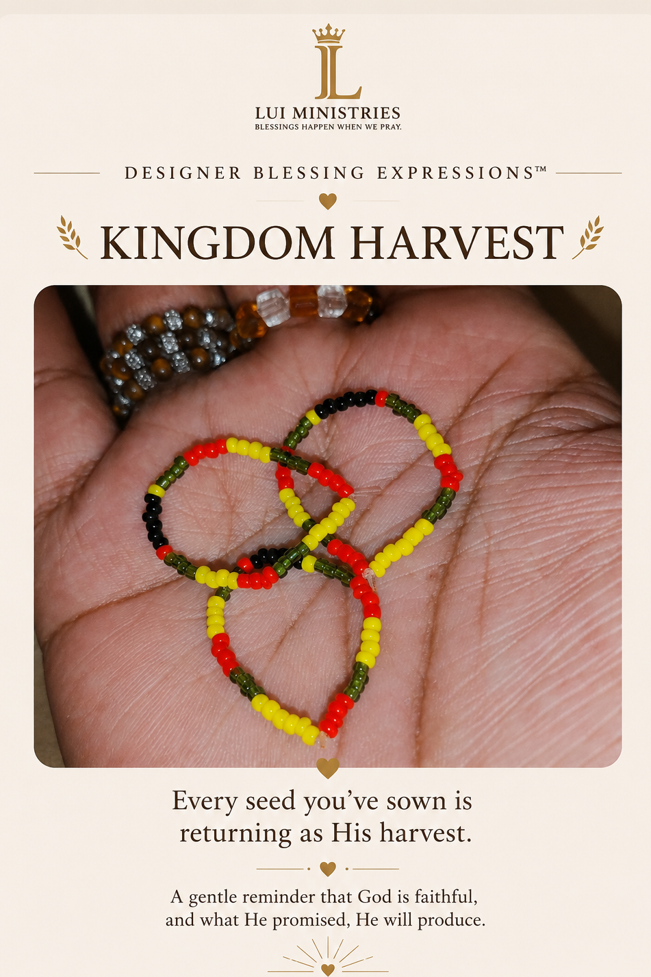 Made Upon Request|Designer Beaded Blessing Bands™ (Stretch Ring) — Kingdom Harvest Expression