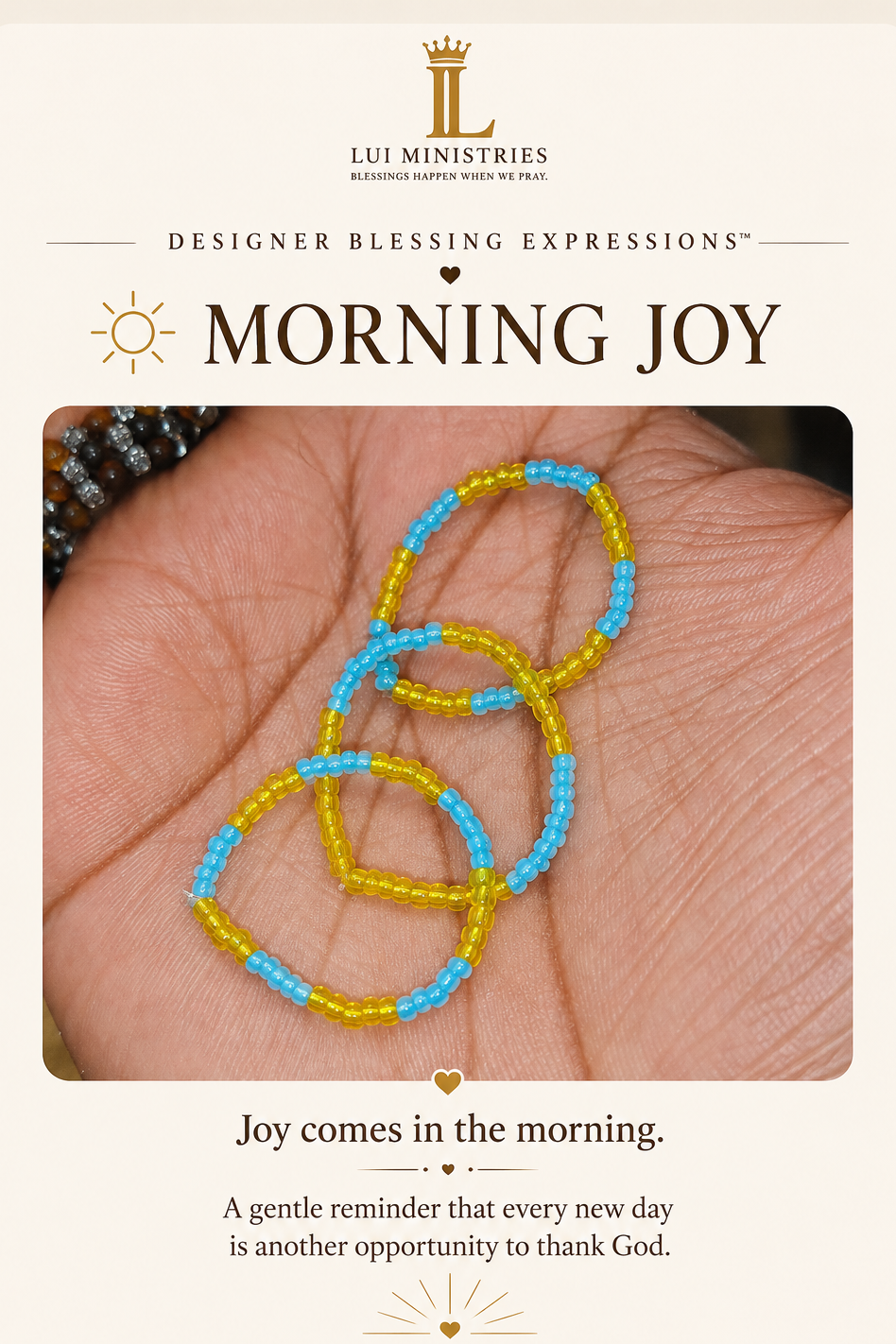 Made Upon Request|Designer Beaded Blessing Bands™ (Stretch Ring) — Morning Joy Expression