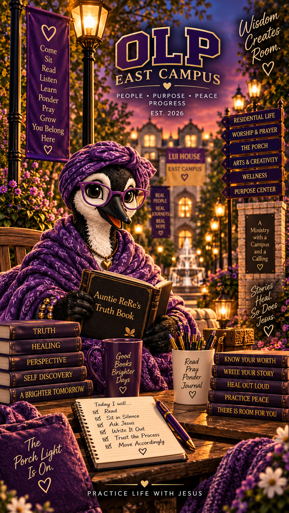East Campus Family | Goose head Auntie ReRe | Digital Wallpaper Expression