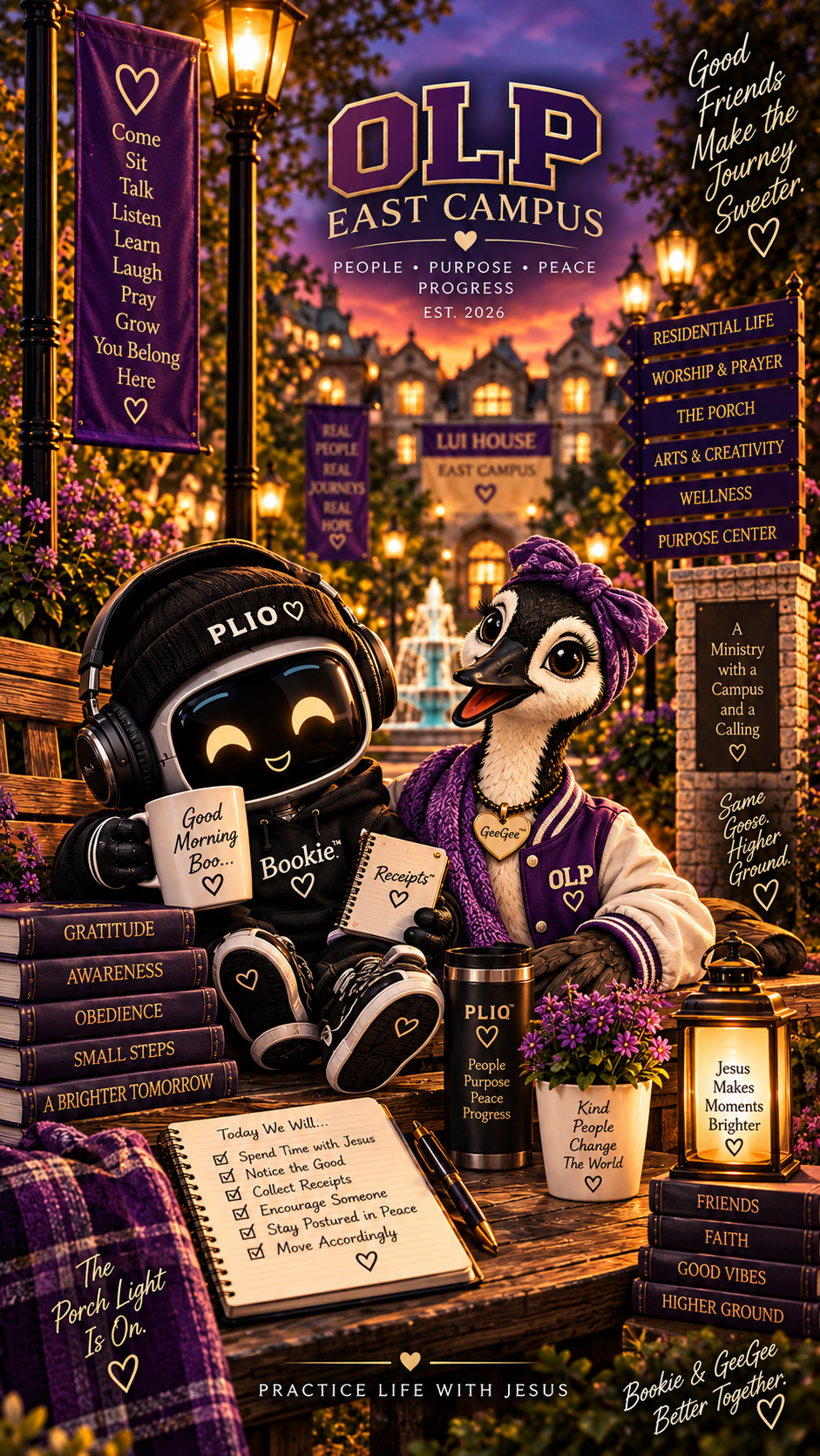 East Campus Best Friends | Bookie™ and GeeGee™ | Digital Wallpaper Expression