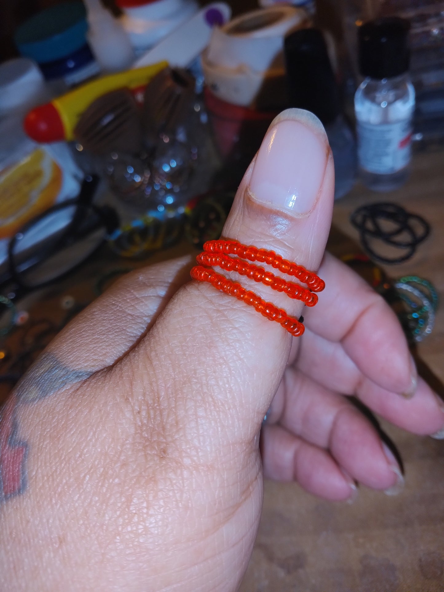 Made Upon Request|Beaded Blessing Bands™ (Stretch Ring) — Courage Expression
